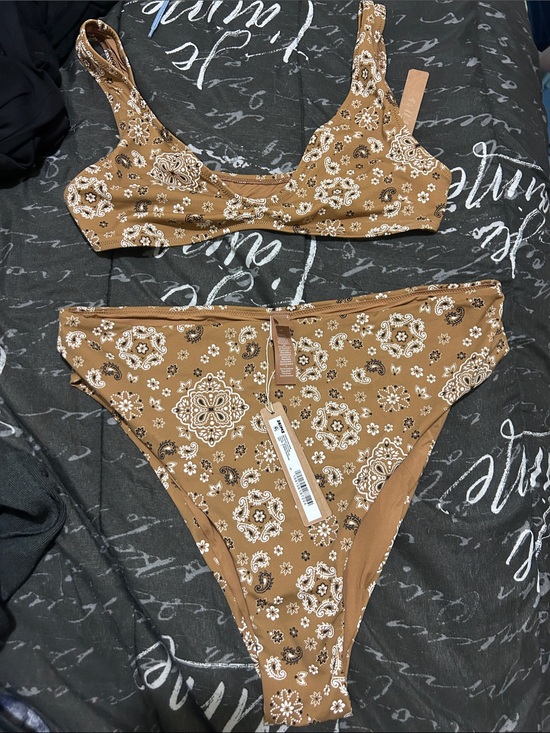 SKIMS Other - SKIMS Brown Paisley High-Cut Bikini Bottom